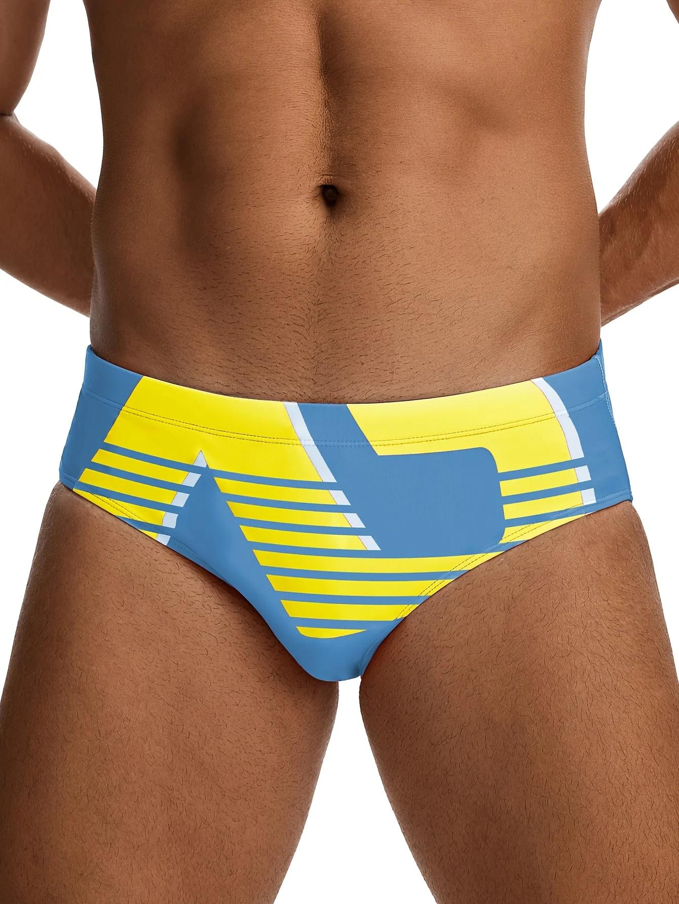 Sous-vêtements triangulaires graphiques à motifs pour hommes, maillot de bain pour hommes, short de