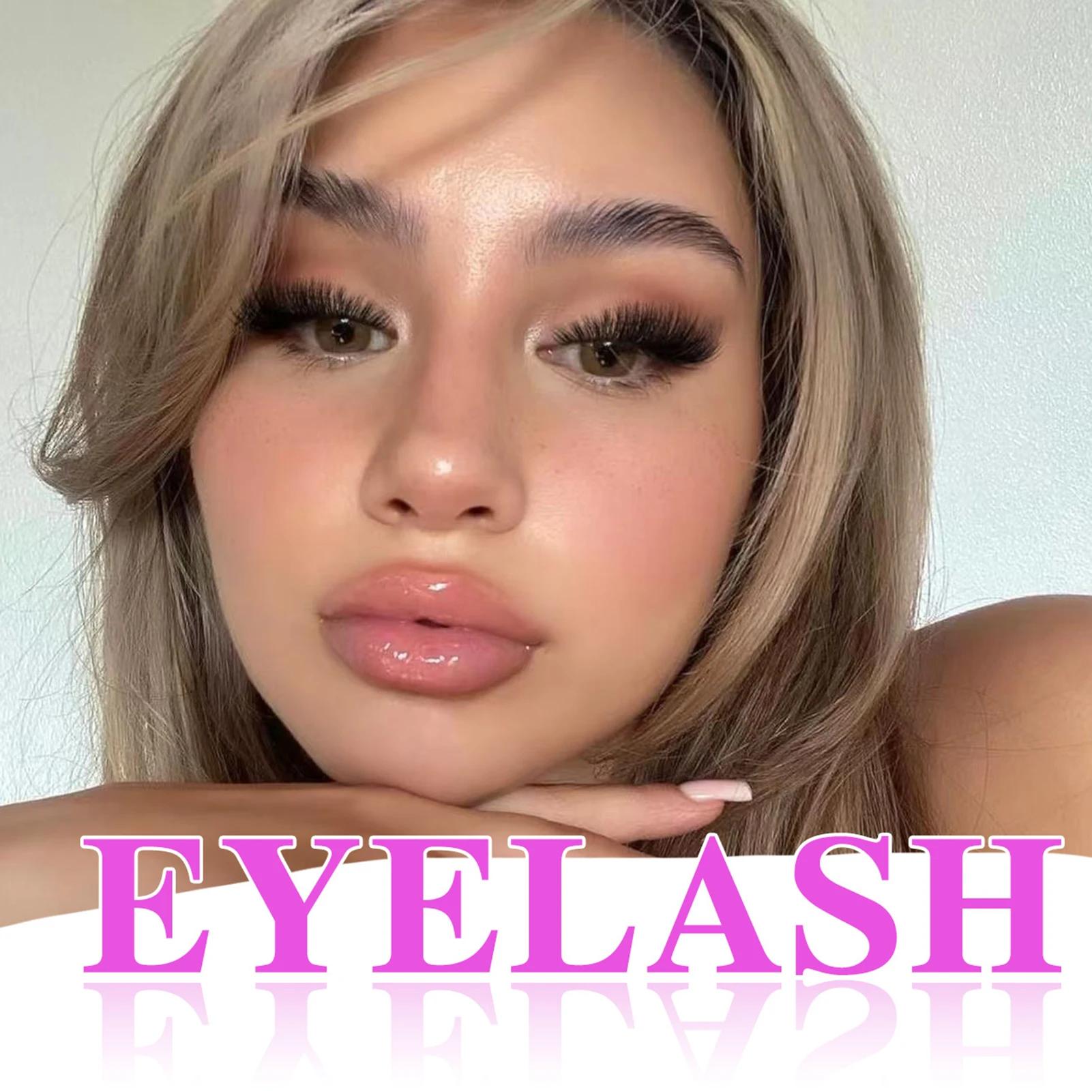 Cils épais moelleux grappes individuelles 200D Cosplay Extensions de cils de Faux vison manga faux c
