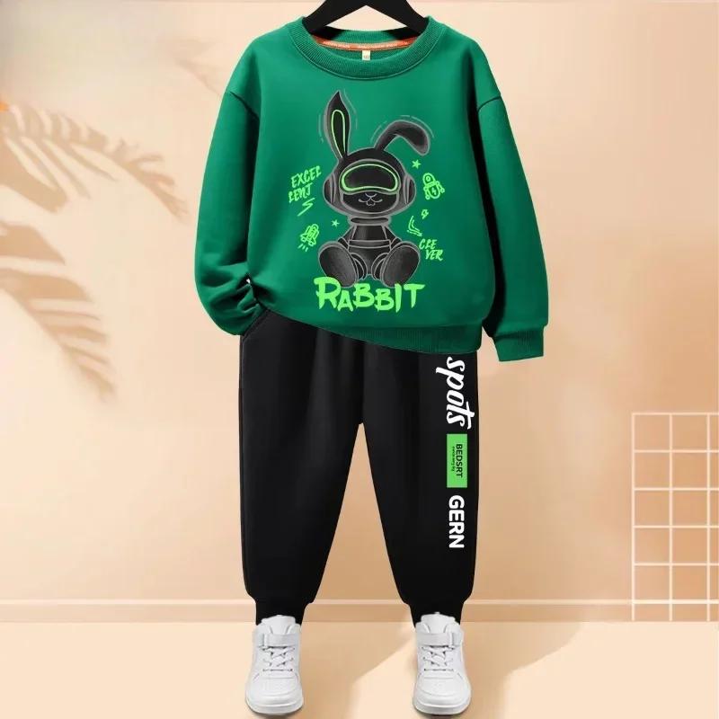Vêtements d'automne pour bébés garçons, T-shirts et pantalons imprimés à la mode, ensemble 2 pièces