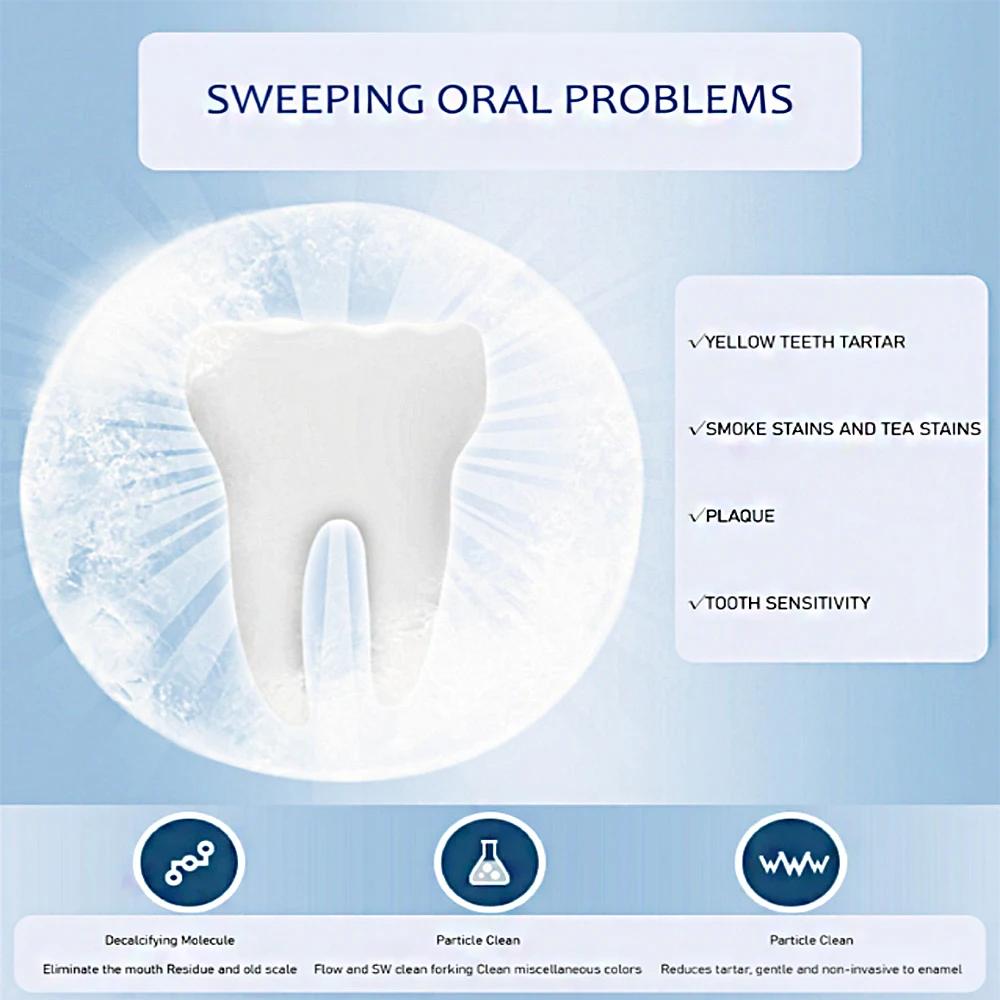 Flow-du-- Poudre nettoyante pour les dents, protège les dents brillantes, nettoyage buccal, haleine