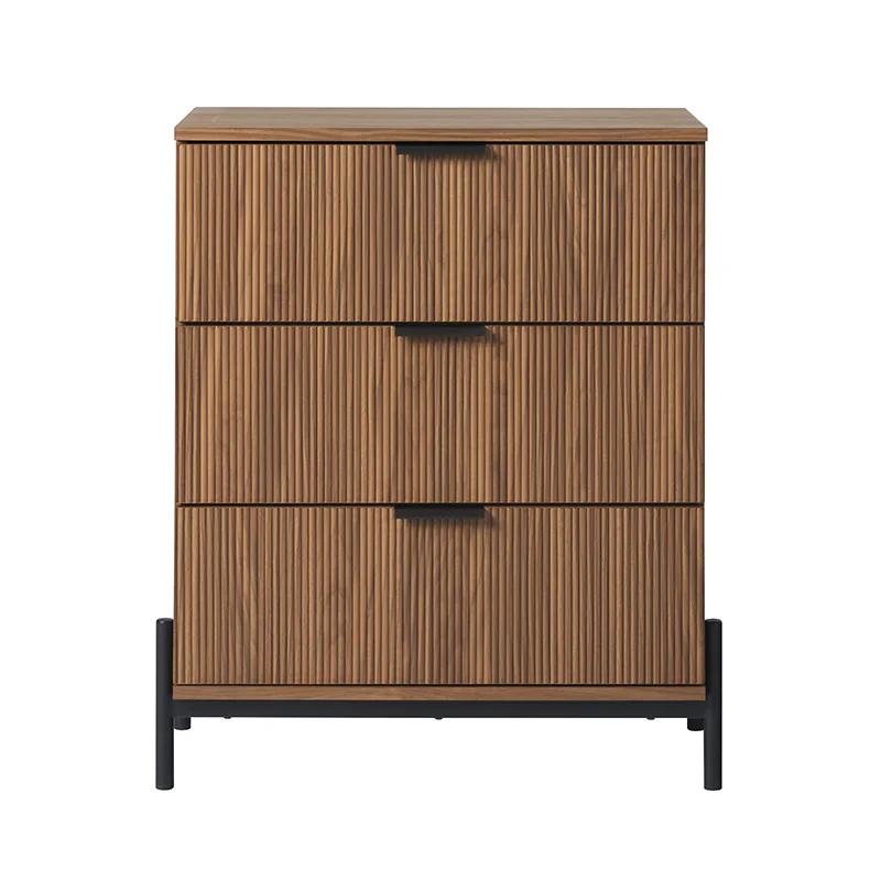Milieu du siècle 3-MELChest avec Reeded MELFronts, Moka