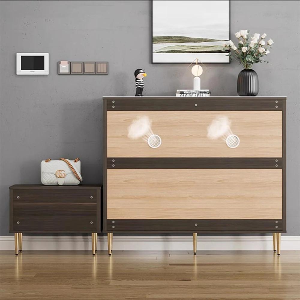 Tiroirs blancs étagère étagère à Chaussures 3 couches étroit permettant de gagner de l'espace Armoir