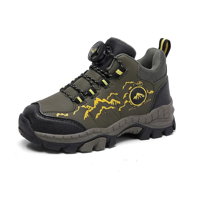 Chaussures randonnée antidérapantes enfants - Chaussures extérieur chaudes alpinisme trekking