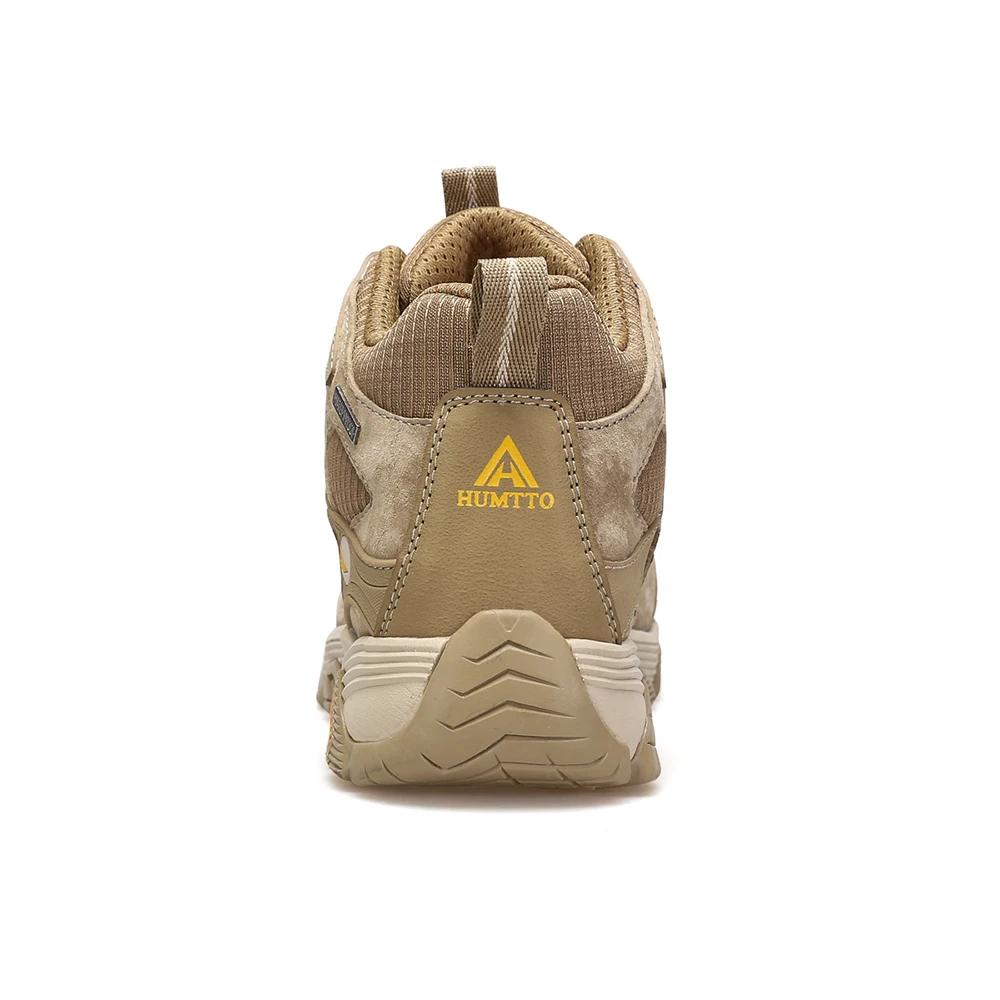 Bottes randonnée hiver cuir véritable pour hommes - Trekking, camping, baskets respirantes