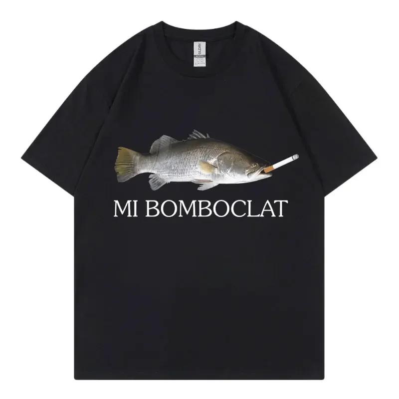 T-shirt manches courtes femme, humoristique, bombardier, poisson, Meme, tendance, Y2k, Style Vintage