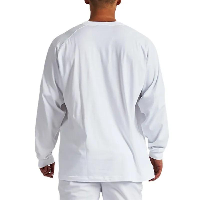 T-shirts à manches longues pour hommes, surdimensionnés, pour course à pied, musculation, vêtements