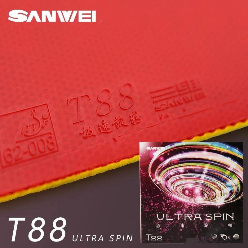 SANWEI T88 caoutchouc de Tennis de Table Ultra Spin boucle de contrôle semi-collante caoutchouc de P