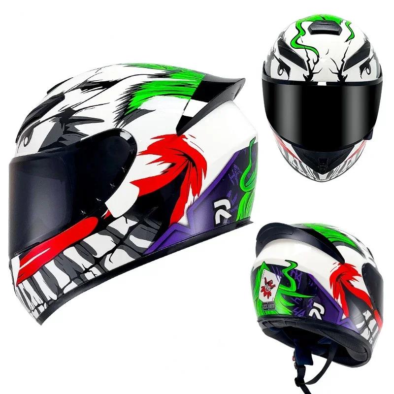 Casque de moto unisexe avec lentille pour touristes, casque de sécurité à rabat modulaire, protectio