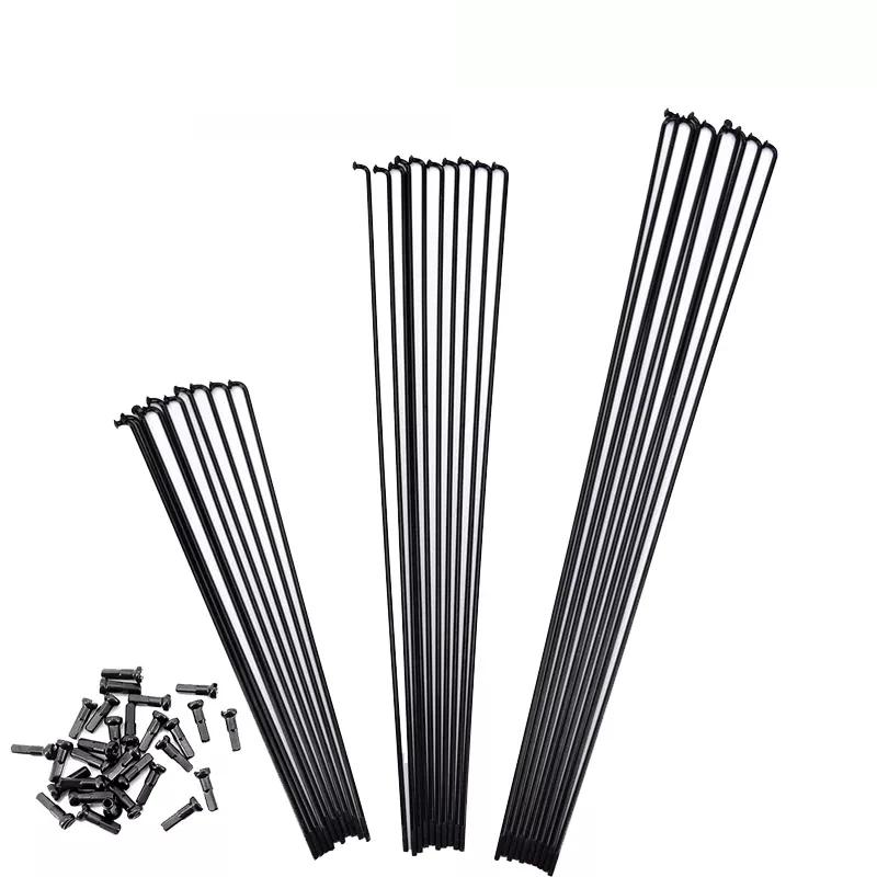 Rayons de vélo SAPIM 2.0 rayons ronds j-bend/à traction droite vélos noirs avec rayons à capuchon en