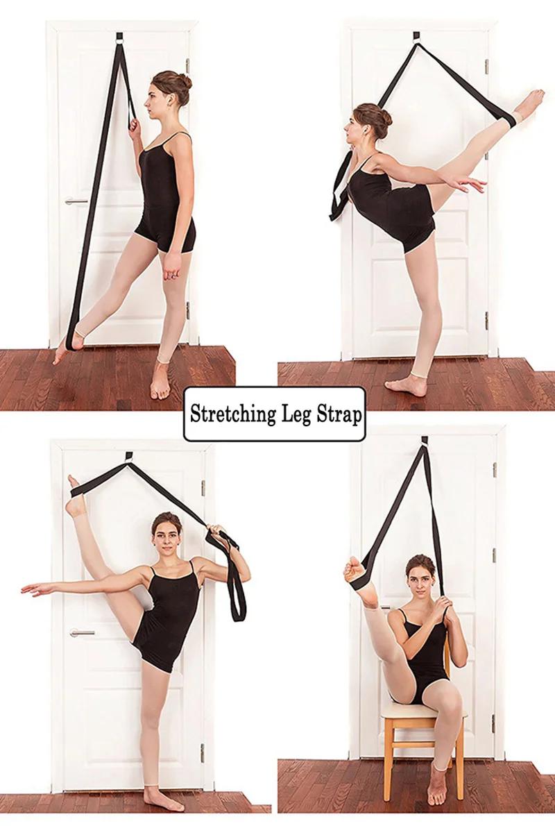 Sangle d'étirement jambe flexibilité - Porte, yoga, ballet et entraînement féminin