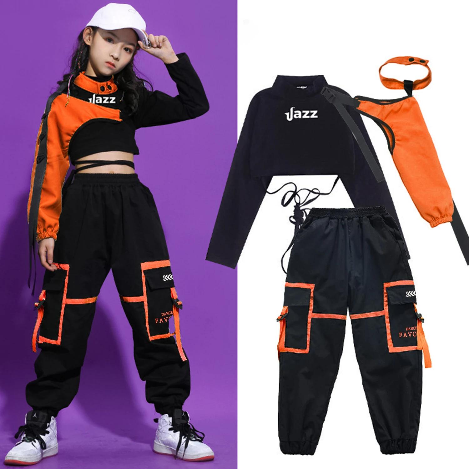 LOLANTA-Ensemble haut court et pantalon cargo pour filles, vêtements de danse hip hop, tenues active
