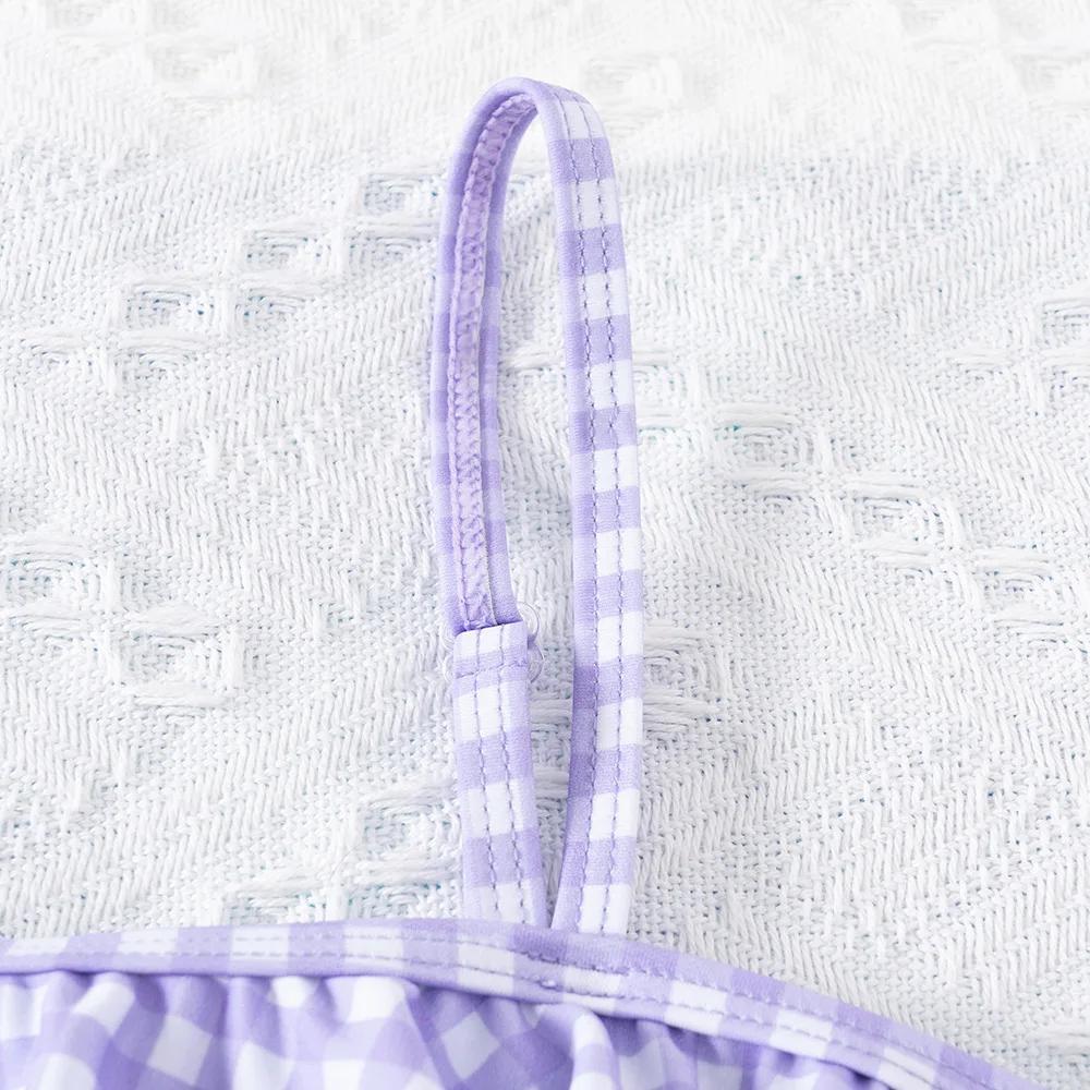 Maillot de bain une pièce à volants pour filles 5-14 ans - Mode été enfants adolescentes