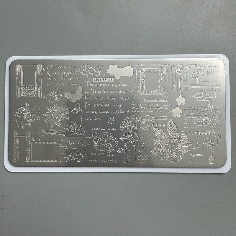 XMQ NAIL ART STAMPING PLATES LETRES Fleurs IMAGTEPLATES TEMPLATE