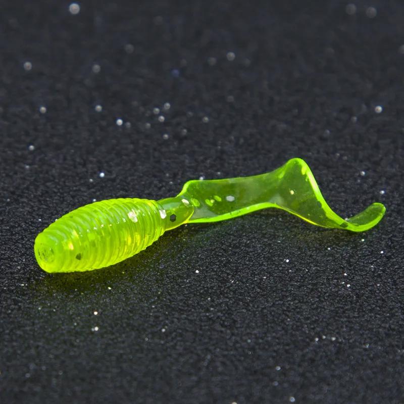 10 pièces rouleau queue souple leurres Silicone appât 30mm 0.4g marchandises pour la pêche en mer Sw