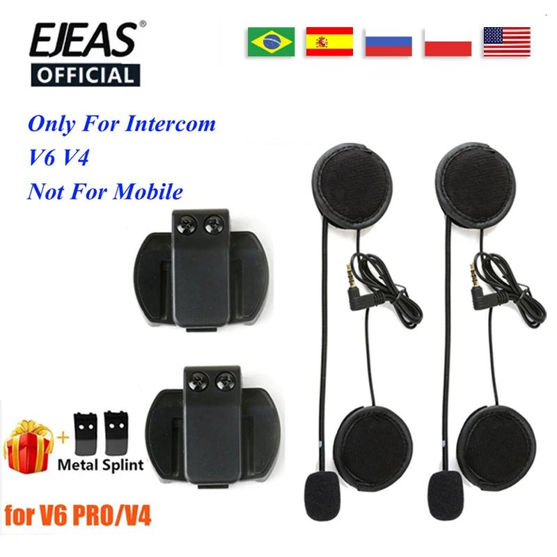 Accessoire pour EJEAS V6 PRO casque Interphone Clip 3.5mm Microphone haut-parleur casque pour Vnetph