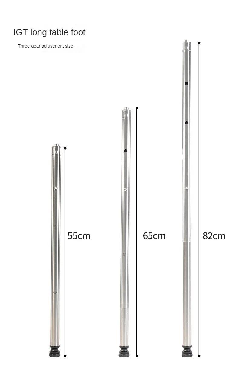 Pieds de Table IGT en Acier Inoxydable, Portables, Extensibles Librement, Durables, Naturels, Access