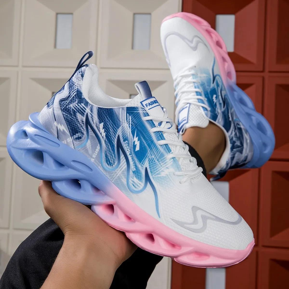 Chaussures de Course Légères en Maille Respirante pour Homme et Femme, Baskets Confortables Plates e