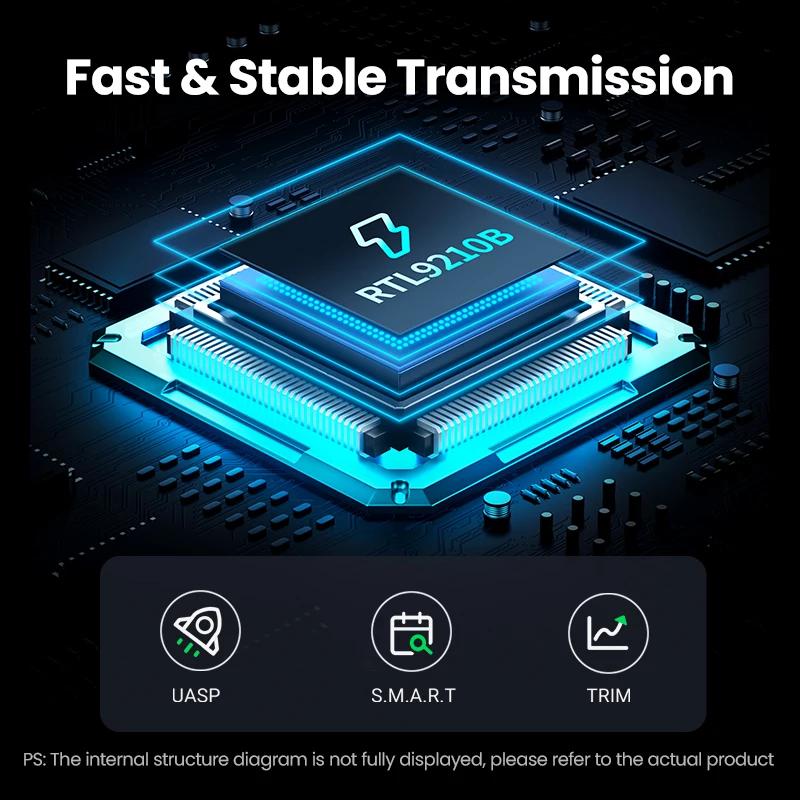 UGREEN – adaptateur de boîtier M.2 NVMe SATA SSD, 10Gbps USB 3.2 Gen2 USB C, prend en charge les clé