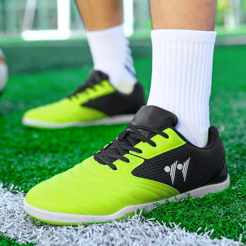 Chaussures de Football pour hommes, baskets de Futsal montantes, antidérapantes, de haute qualité, a