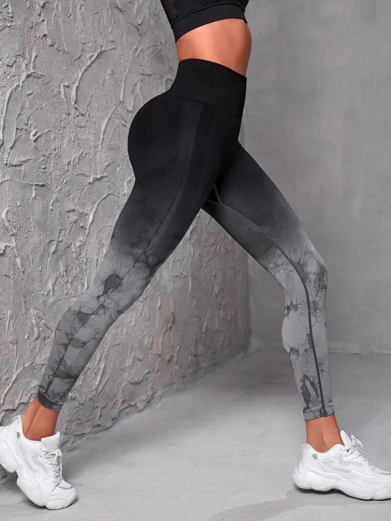 Leggings de yoga sans couture push-up femme - Taille haute pour fitness, gym et course à pied