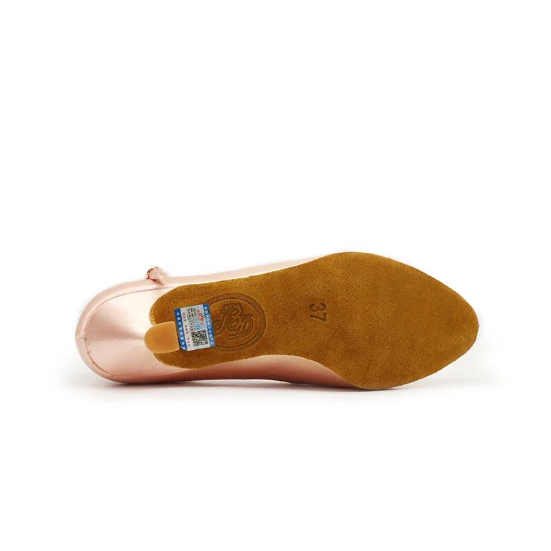 Chaussures de danse standard N138 pour femmes - Satin élégant avec semelle souple en cuir véritable - Talon haut