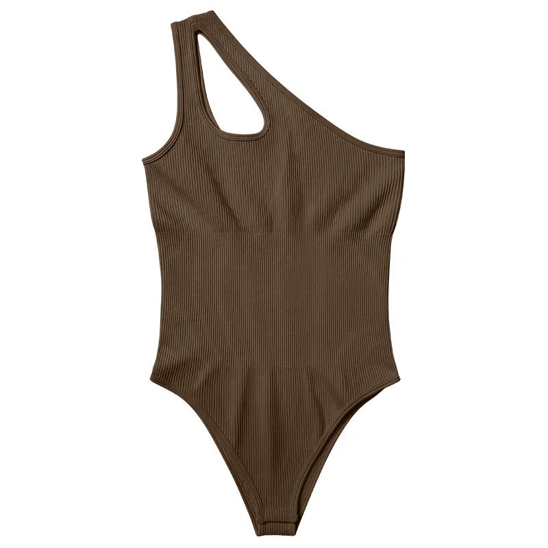 Body sans couture pour femmes, haut de contrôle du ventre, découpe, sans manches, string sculptant,