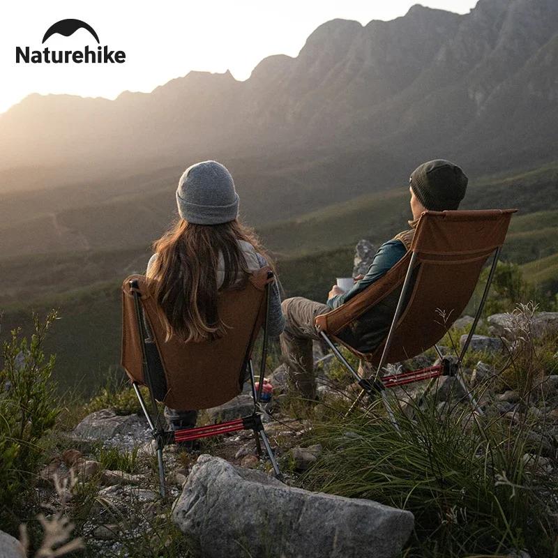 Natureifa-Chaise pliante ultralégère à dossier haut, chaises à bascule portables, camping, pêche en