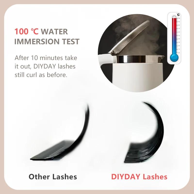DIYDAY YY Extension de cils en forme de C D Curl Faux cils de vison en gros YY forme Faux cils pour