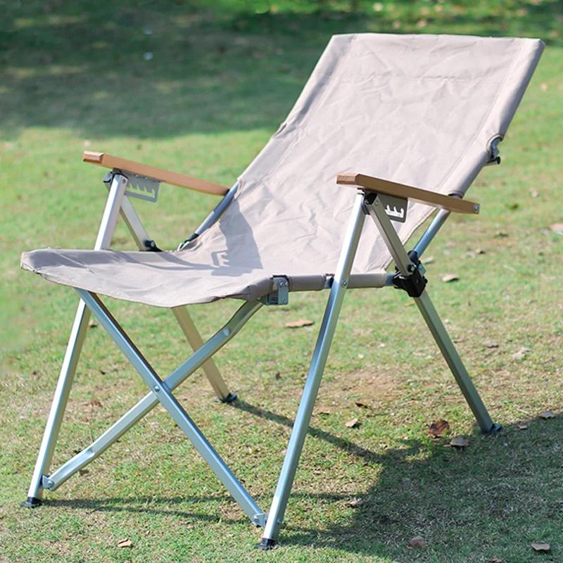 Lohamping-Chaise de camping pliante en alliage d'aluminium avec dossier réglable, chaise de repos, b