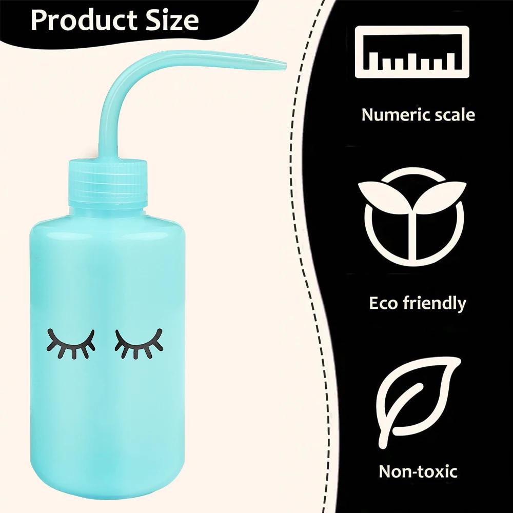 Bouteille de nettoyage de cils, bouteille de nettoyage du coude, compte-gouttes à pression d'eau, bo