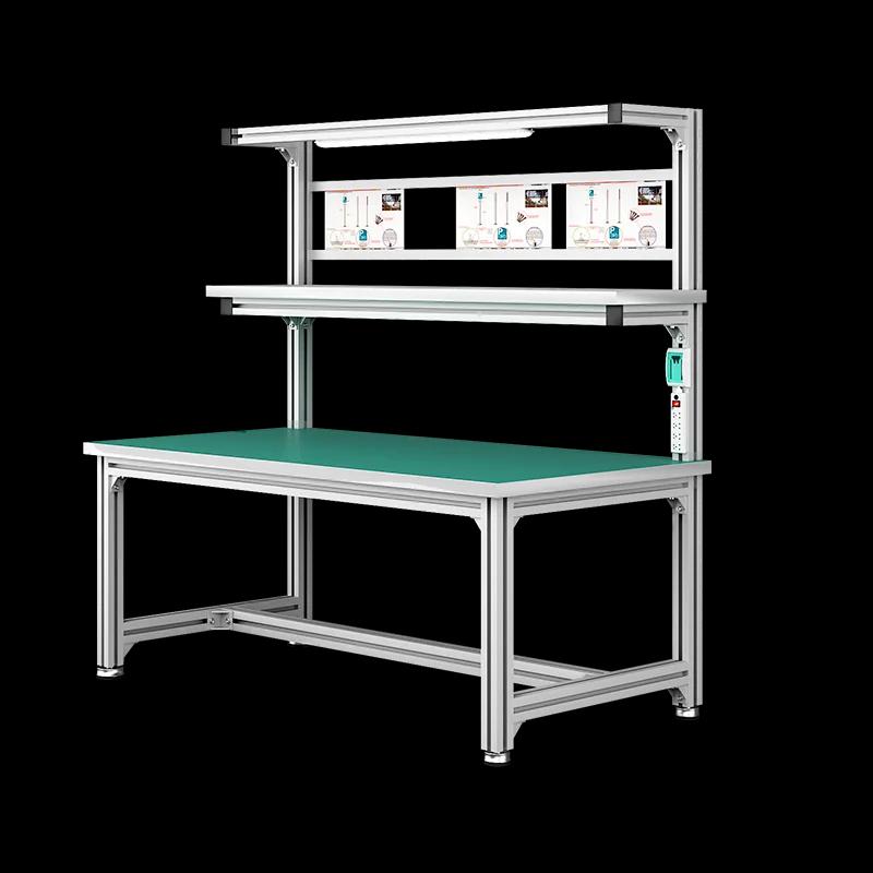 Banc de travail en alliage d'aluminium antistatique, table d'inspection de maintenance, console d'as