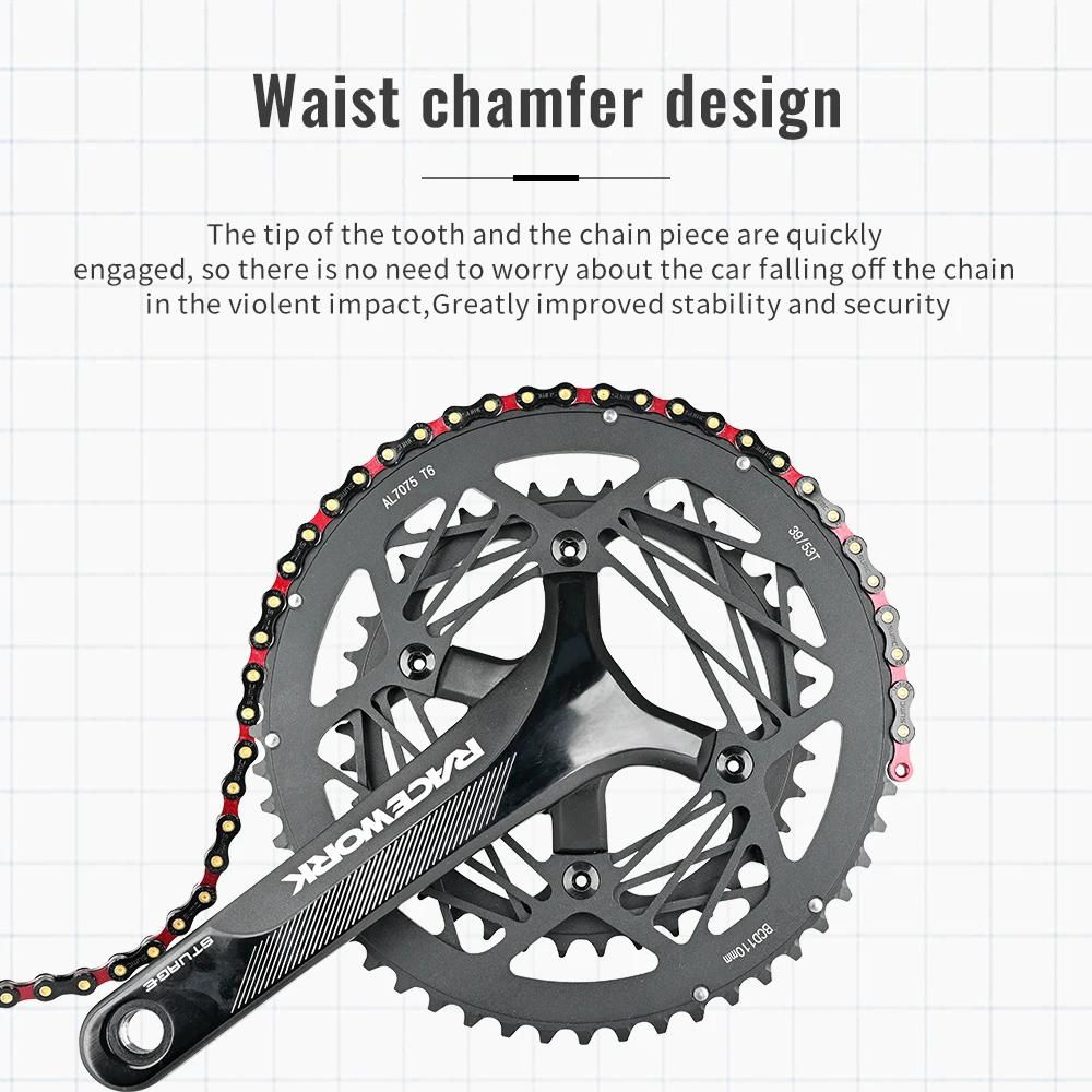 SUMC chaîne de vélo diamant 12 vitesses vtt vélo de route de montagne Ultra léger et Durable chaîne