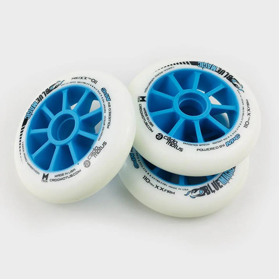 Roues magiques noires MPC SRC XXFirm XFirm 110/100/90mm, pneus de course Marathon pour patins à vite