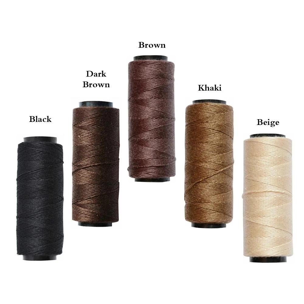 Aiguille et fil pour Extensions de cheveux, noir, marron, Beige, fils à coudre avec aiguilles incurv