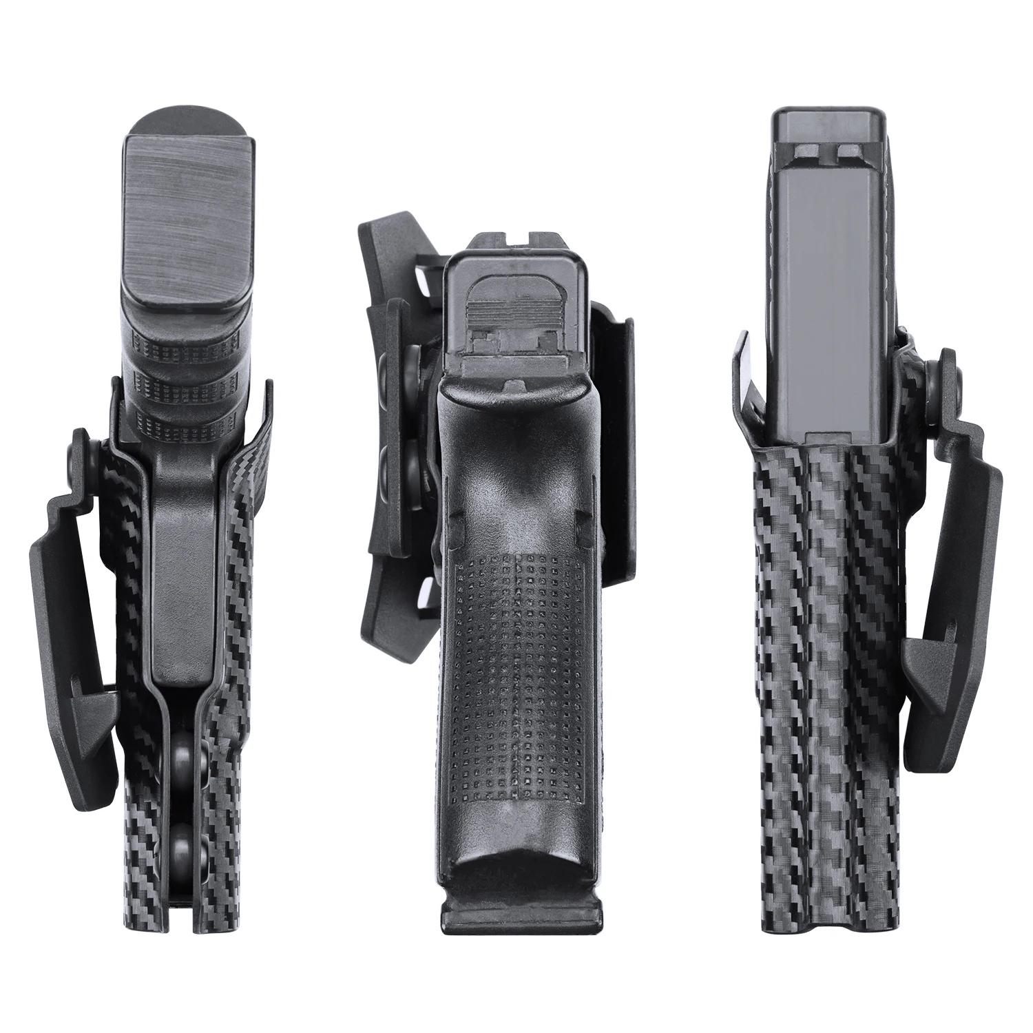 OWB-Étui Kydex pour Glock 17/19/19X/26/32/44/45 Isabel (1-5), supports pour odordroitier DulFast Pia