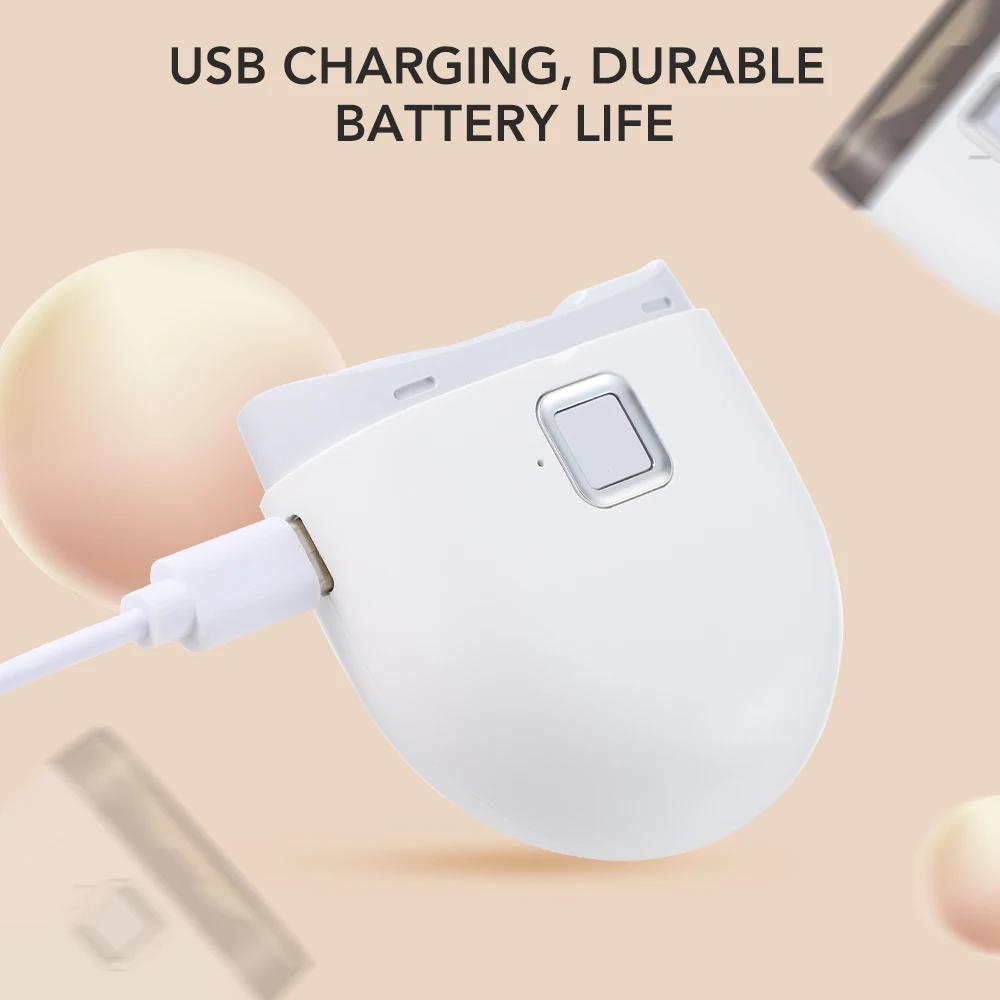 Coupe-ongles électrique avec lumière LED, broyeur automatique de polissage des ongles pour enfants e
