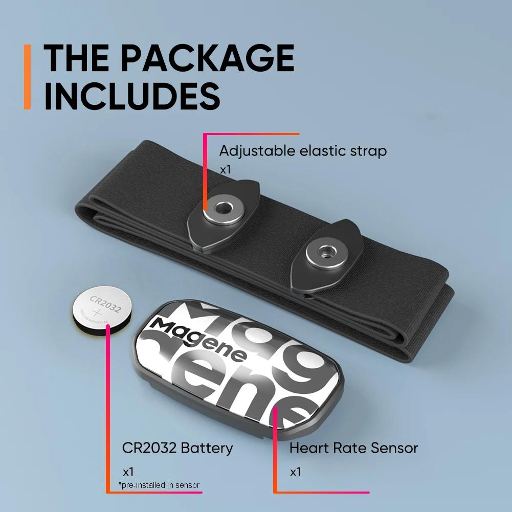 Magene H603 moniteur de fréquence cardiaque sangle pectorale divisée HRM Fitness Tracker Mover Bluet