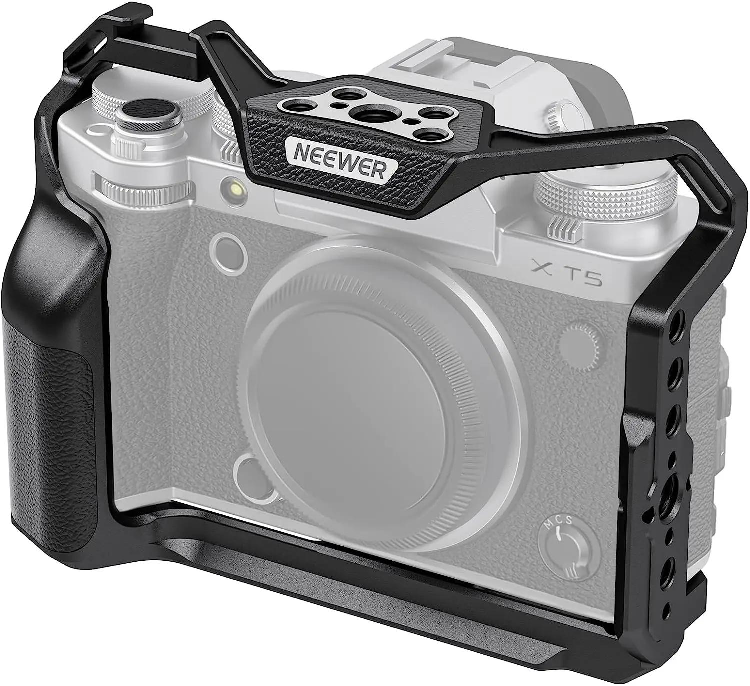 Cage complète pour appareil photo NEEWER compatible avec Fujifilm X-T5, Rig vidéo en aluminium pour