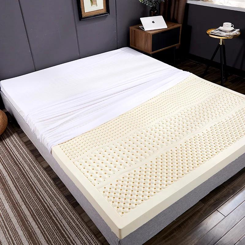 Matelas en latex 100% naturel thaïlandais avec housse, coussin en caoutchouc pur, solution stock, vi