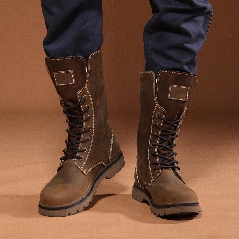 Bottes de randonnée cuir homme imperméables : pour moto, trekking et style gothique punk