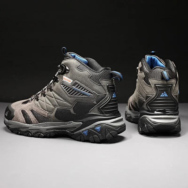 Bottes de randonnée en daim pour hommes HIKEUP - Chaussures de trekking haut de gamme hiver