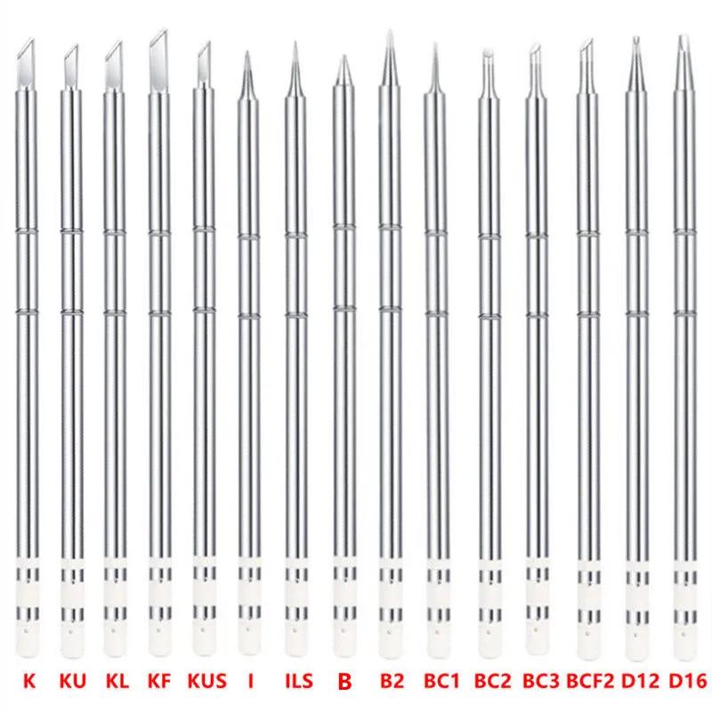 T12 pointes de fer à souder électrique en cuivre T12-K B2 BC1 ILS BCF2 D16 KF pour Hakko fx951 brico