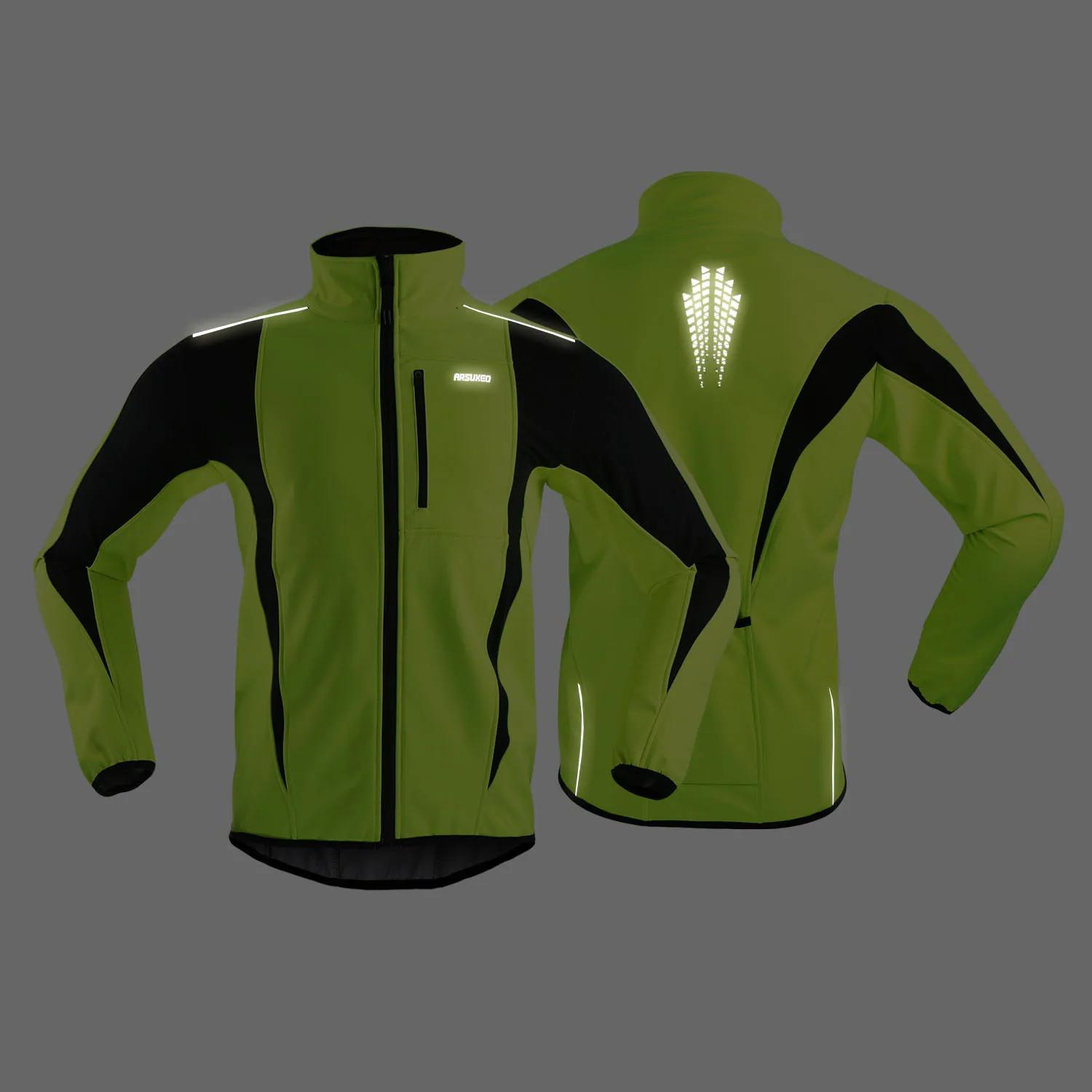 ARSUXEO hommes hiver veste de cyclisme thermique polaire Softshell coupe-vent imperméable respirant