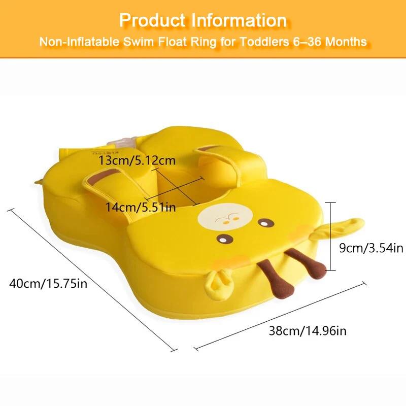 Flotteur de piscine non gonflable pour bébé, anneau flottant parfait pour les tout-petits et les enf