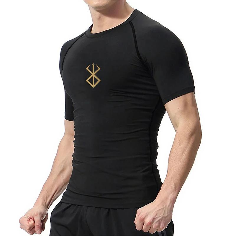 Chemise de compression homme manches courtes respirante - Séchage rapide pour sport et musculation