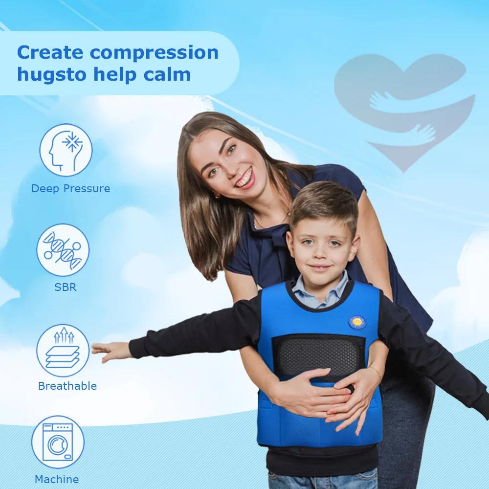 Gilet lesté sensoriel pour enfants, pour l'autisme, l'hyperactivité, traitement de l'humeur, trouble