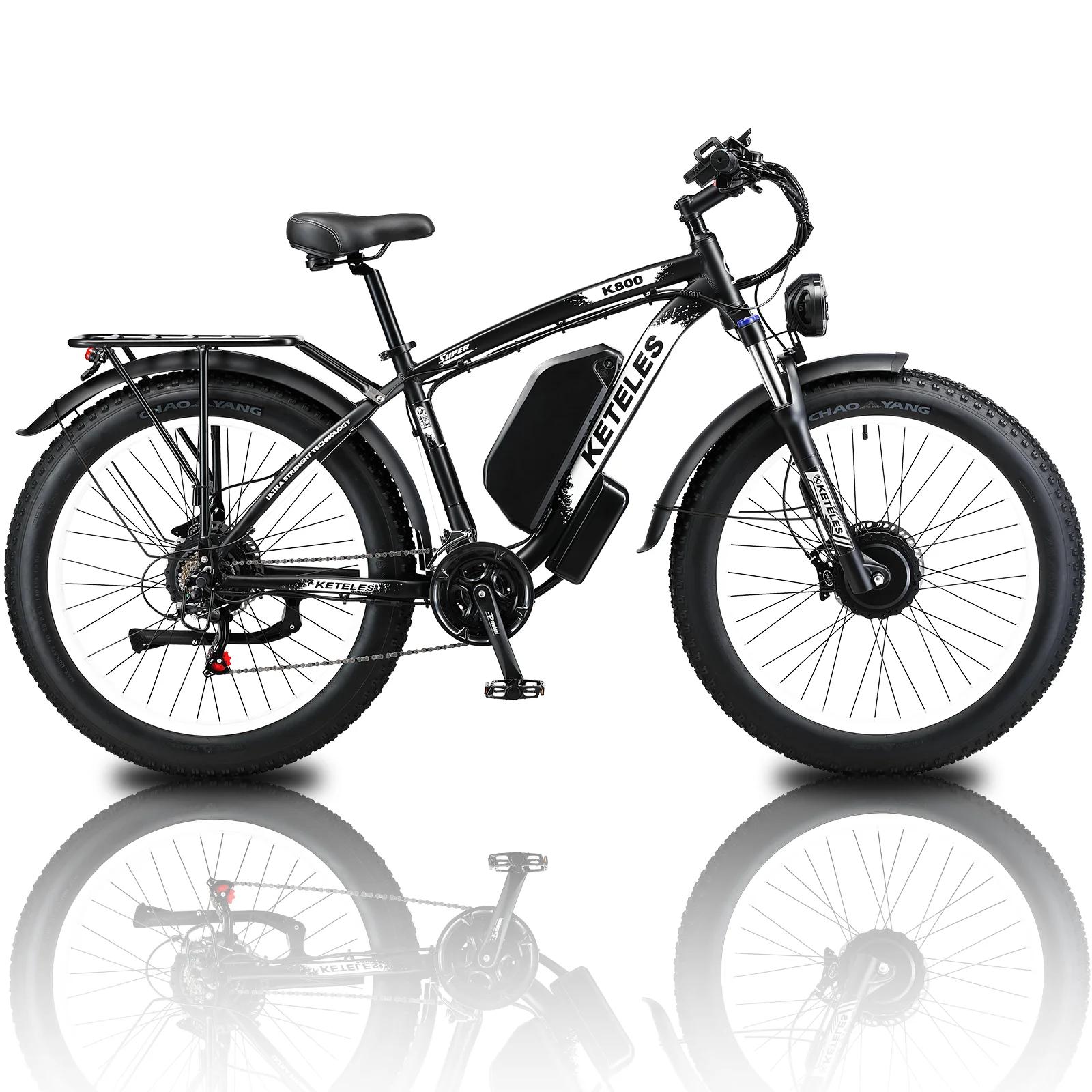 EllTELES-Vélo Électrique Hybride à Moteur K800 de 2000W pour Adulte, Bicyclette de Montagne de Neige