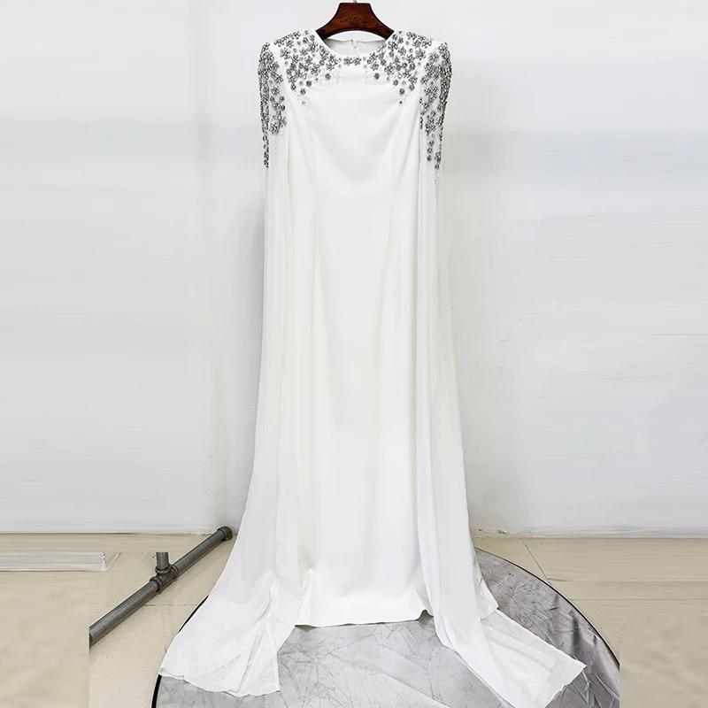 HIGH STREET Nouvelle Collection 2026 Robe de Soirée Longue Maxi pour Femme à Manches Longues Ornée d