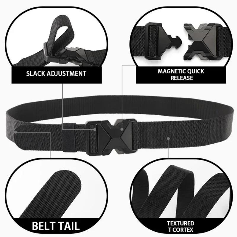 Ceinture à boucle en Nylon tressé pour hommes, légère et respirante, 125cm, pour les déplacements qu