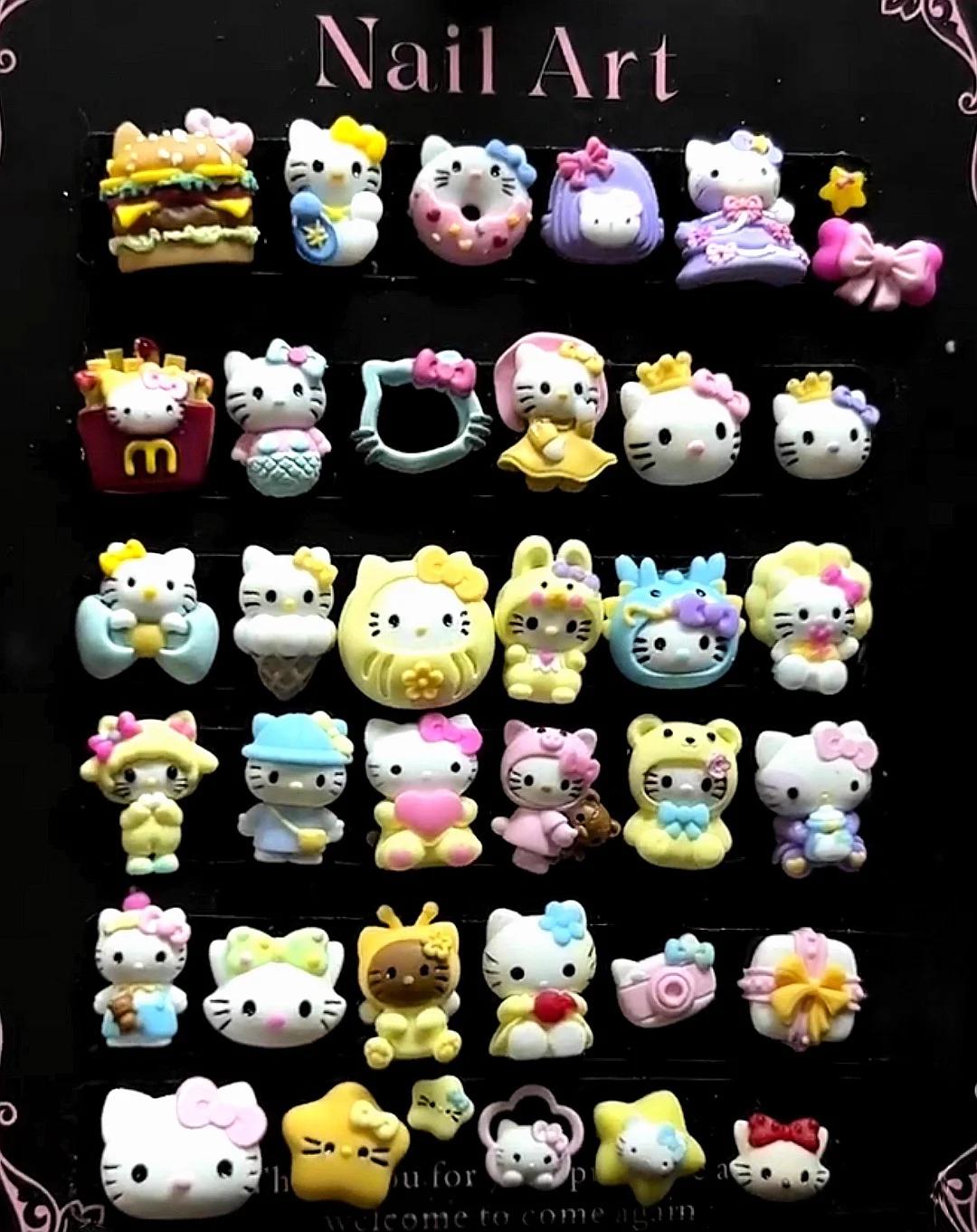 Moule 3D en Silicone pour Nail Art, dessin animé mignon Pochacco Hello Kitty, fabrication de modèles